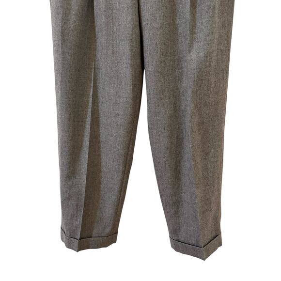 Vintage Lauren Ralph Lauren 100% Wool Grey Trouser Pants Size 12P - Picture 4 of 9